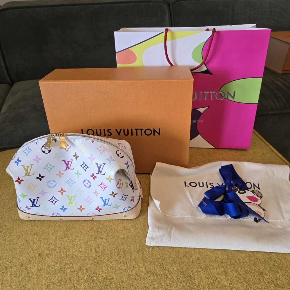 Stunning Limited Edition Louis Vuitton Takashi Murakami cosmetic case brand new